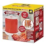 BulbHead AS-SEEN-ON-TV Make Yummy, Crispy, HEALTHY Bacon in Your Microwave, Splatter-Proof & Mess-Free Design, Pour the Grease Right Out, Countertop, Easy-to-Clean, 6 IN, Red