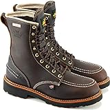 Thorogood 1957 Flyway 8” Waterproof Moc Toe Hunting Boots for Men - Full-Grain Leather with Slip-Resistant Heel Outsole and Shock-Absorbing Footbed, Briar Pitstop - 10 M US