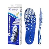 Powerstep Bridge - Arch Support Insoles with Memory Foam - Orthotics for Plantar Fasciitis, Ankle, Knee & Hip Pain, Walking and Running - Daily Insoles for Women & Men (M 6-7.5, F 7-8.5)