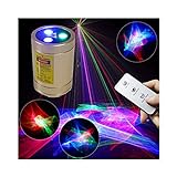 Chims DJ Laser Lights Remote Control Mini Party Lights RGB Aurora Laser Projector Light Show Portable Music Activated Lights for Festival Birthday Party Dance Holiday Camping New Year Decoration