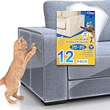 Uross Cat Scratch Furniture Protector - 12 Pack Couch Corner Sofa Protector for Cats, Anti Scratch Cat Furniture Protector, 8PCS 17' x 12' + 4 PCS 17' x 6' Cat Scratch Guards Deterrent for Furniture
