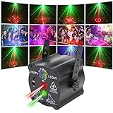 Party Lights DJ Disco Lights, Multi-Mode Voice-Activated Laser Lights Flashing Stage Lights Projectors Home Indoor and Outdoor Birthday Decorations Club Dance Karaoke Halloween Christmas Show XHXD