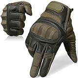 AXBXCX Touch Screen Full Finger Gloves for Motorcycles Cycling Motorbike ATV Bike Camping Climbing Hiking Work Outdoor Sports Men Women Green M