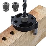 Yakamoz Self Centering Doweling Jig, Self Center Dowel Jig Handheld Drill Guide for Straight Holes Wood Panel Hole Puncher Locator Woodworking Joints Tool - 6mm 8mm 10mm