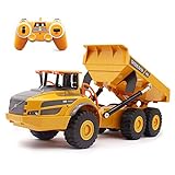 Fistone RC Dump Truck 1/26 Scale 2.4G Remote Control Articulated Truck Construction Car Electronic Simulation Engineering Vehicle Toys for Kids Boys