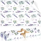 20 Drawer Liners for Dresser Lavender Scented Drawer Liners Drawer Paper Liner Non Adhesive Scented Liners for Drawers Fragrant Drawer Liners for Home Shelf Closet, 14 x 19.5 Inches (Lavender)