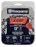 Husqvarna 597469545 X-Cut S93G 12' Chainsaw Chain, 050 GA 45 Drive Links, Grey