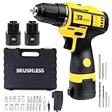 BOSI TOOLS Cordless Drill Set 16.8V Power Drill Driver Kit with 2 2000mAh Batteries and Charger Brushless 3/8-Inch Keyless Chuck 2 Speed 20+1 Position Torque Setting 27pcs Drill Screwdriver Bits