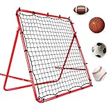 Foldable Football Training Rebounder Net with Thickened Tube and Rope, Soccer Rebound Net Training Soccer Kickback Target Goal Net for Kids and Teenagers - Perfect for Backyard Soccer Practice