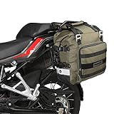 Rhinowalk Motorcycle Saddlebag Waterproof Motor Luggage Pack Quick Release Motorbike Side Bag 20L Fits Most Adventure and Sports Bike Motorcycle Racks(Green, 1 Pack)