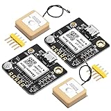 2Pack GPS Module,Navigation Satellite Positioning NEO-6M,Arduino GPS, Drone Microcontroller, GPS Receiver Compatible with 51 Microcontroller STM32 Arduino UNO R3 with Antenna High Sensitivity