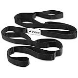 Trideer Stretching Strap Yoga Strap Physical Therapy for Home Workout, Exercise, Pilates and Gymnastics, 10 Loops Non-Elastic Stretch Bands with Workout Guide for Women & Men.