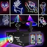 KEAIDE DJ Laser Light for Party, Professional 3D Animation Stage Laser Show Projector - Sound Activated, RGB, Beam Effect, DMX512 - Perfect for Indoor, Disco, Karaoke, KTV, Bar, Nightclub