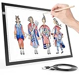 KACOLA A4 Light Pad for Diamond Painting, Light Board, Tracing Light Box by Magnetic for Weeding Vinyl, Ultra-Thin Copy Board with 3 Adjustable Brightness for Drawing, Sketching, Animation