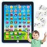 Kids Learning Pad/Tablet Interactive Toddler Toys with Words Numbers Alphabets Music Electronic Educational Toy for Preschool Boys & Girls 3-8 Years Old (Blue)