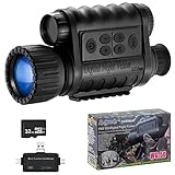 Bestguarder Upgraded Night Vision Monocular, True IR Illuminator Monocular for Complete Darkness,High-Tech Spy Gear for Hunting-Come with 32GB Card and Card Reader