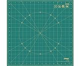 OLFA 17' x 17' Rotating Cutting Mat (RM-17S) - Self Healing 17x17 Inch Square Rotary Mat with Grid for Quilting, Sewing, Fabric, & Crafts, Rotates 360 Degrees, Use with Rotary Cutters (Green)