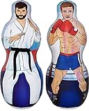 Inflatable 5 Foot Tall Karate and Boxing Punching Bag | Two Sided Bop Bag for Boys, Girls and Kids of All Ages