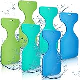 MiniInflat 6 Pcs Water Solid Saddle Floats Set Buoyant Comfortable Foam Water Resistant Floating Seat Long Reliable Saddle Lounger for Adults Kids, Beach Pool Lake Water Park (Blue, Green, Lake Blue)