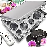 Hot Stone Massage Kit Portable Heated Rock Therapy System with Digital Temperature Controller, Includes 12 Massaging Stones, Quick Setup: All-in-One Portable Kit