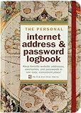 Old World Internet Address & Password Logbook (removable cover band for security)