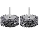 Rocaris 2 Pack Wire Brush for Drill Set,3 Inch Wire Wheel for Drill Attachments,Heavy Duty Wire Wheel Removal Paint Rust & Corrosion, 0.0118' Carbon Steel Wire, 1/4in Shank, 20000RPM