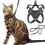 Houdini™ Escape Proof Cat Harness and Leash Set by OutdoorBengal for Walking Cats (M)