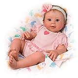 Ella Breathes When Touched- So Truly Real® Lifelike, Interactive & Realistic Weighted Newborn Baby Doll 17-inches by The Ashton-Drake Galleries