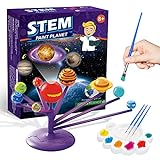 Solar System for Kids, Space Toys-8 Planets Solar System Model with Projector, DIY Stem Educational Learning Toys Birthday for 3 4 5+ Years Old Boys Girls