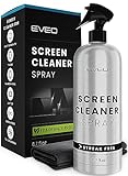 Screen Cleaner Spray - TV Screen Cleaner Spray and Wipe, Computer Screen Cleaner for Electronic Devices: TV, Laptop, iPhone, Ipad, Computer, MacBook- TV Cleaner for Smart TV-Microfiber Cleaning Cloth