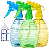 Spray Bottles - 3 Pack - Mist/Stream, Premium 16 Oz Empty Spray Bottles for Cleaning Solutions, Leak Proof, BPA Free, Spray Bottle for Plants, Pet, Bleach Spray, Vinegar, BBQ, Rubbing Alcohol
