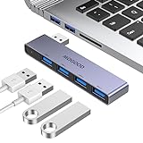USB Hub for Laptop,MOGOOD USB Hub USB Splitter Ultra-Slim Data USB Hub [Charging Not Supported] Multi USB Port Expander USB Adapter Station for Laptop,Windows PC,Mac,Printer,Flash Drive,Mobile HDD
