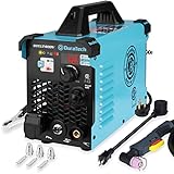DURATECH Plasma Cutter, 40Amp Non-Touch Pilot Arc Plasma Cutting Machine with 120V/240V Dual Voltage IGBT Inverter, Digital Display and 50A to 15A Plug Adapter, Plasma Cutting Equipment 1/2' Clean Cut