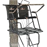 Big Game Spector XT 17 Foot Tall Climbing System 2 Person Premium Durable Lightweight Portable Hunting Outside Tree Ladder Stand