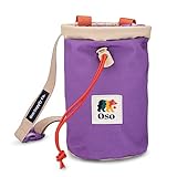 Oso Supply Co - Chalk Bag for Rock Climbing, Bouldering Chalk Bag Bucket with Quick-Clip Belt, Zippered Pockets and Pouch - Perfect Indoor/Outdoor Rock Climbing Gear Equipment (Lavender)