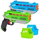 NERF Laser Strike 2 Player Laser Tag Game Pack Complete with 2 300ft Range Blasters & 2 Holsters - Indoor or Outdoor Play Arcade Games, Toys for Kids & Family
