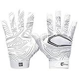 Cutters Game Day Receiver Glvs White Topo L/XL, Adult: L/XL