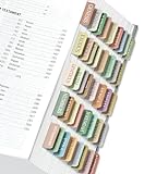 Bible Tabs for Women & Men, Laminated Bible Tabs for Study Bible, Large Print Neutral Bible Tabs for Easy Navigation, Boho Theme, Bible Index Tabs