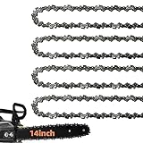 4 Pack 14 Inch Chainsaw Chain 52 Drive Links, 050' Gauge, 3/8' LP pitch, 14-Inch Replacement Chainsaw Chains Low-Kickback Fits Craftsman, Echo, Poulan, Ryobi, Worx 14 inch Chainsaw Chains