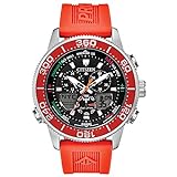 Citizen Men's Promaster Sailhawk Eco-Drive Watch, Yacht Racing Timer, Chronograph, Polyurethane Strap, Dual-Time, Analog/ Digital Times, Luminous Hands and Markers, Orange, 44mm (Model: JR4061-00F)