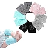 BOSONER Baby Knee Pads for Crawling: Anti-Slip Infant Knee Pads for Crawlers - 5 Pairs Leg Warmers for 6-24 Months