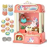 DOLIVE Mini Claw Machine for Kids, Electronic Arcade Game Indoor Toy for Girls, Candy Vending Prizes Claw Game Machine Toys for Party Birthday for 6 7 8 9 Year Old，with Lights Sounds