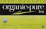 Organic & Pure Green Tea Lemon, 18-count (Pack of6)