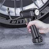 150PSI Tire Inflator with LED Flashlight & Multiple Nozzle - Portable Air Compressor for Car Tires 12V Auto Tire Air Pump with Digital Pressure Gauge - Inflator for Car Tires,Motor,Bike,Ball/62