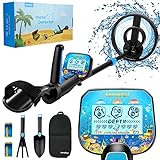 KENTOKTOOL Metal Detector for Kids with 8'' Waterproof Coil, 32-41 inches Adjustable Stem Kids Metal Detector, Lightweight and High Accuracy Gold Detector with DSP Chip