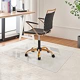 HEADMALL Rolling Chair Mat for Carpet Office Chair Floor Mats for Carpeted Floors 36 x 48 Inches Rectangle Clear Hard New Material Heavy Duty 0.14 Inches Thick