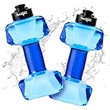 Yes4All Aquatic Exercise Dumbbell/Water Filled Dumbbells for Pool Workout, Light Weight Training, Blue