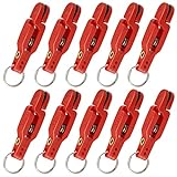 TSV 10 PCS Fishing Downrigger Clips, Heavy Tension Outrigger Line Clip Snap Release Clips with Key Ring, Snap Padded Release Clips for Board Offshore Trolling Fishing