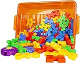 Think Fast Toys - Aircraft Engineering Manipulatives Set (65 Pieces) - Includes Storage Tub and Instruction Booklet - STEM and Learning from Home Toys