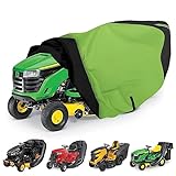 Riding Lawn Mower Cover with Bagger Attachment, Universal Fit Decks up to 54' with Bagger, 600D Oxford Cloth Riding Lawn Mower Cover with Windproof Buckle for Snow Rain Dust Hail Protection